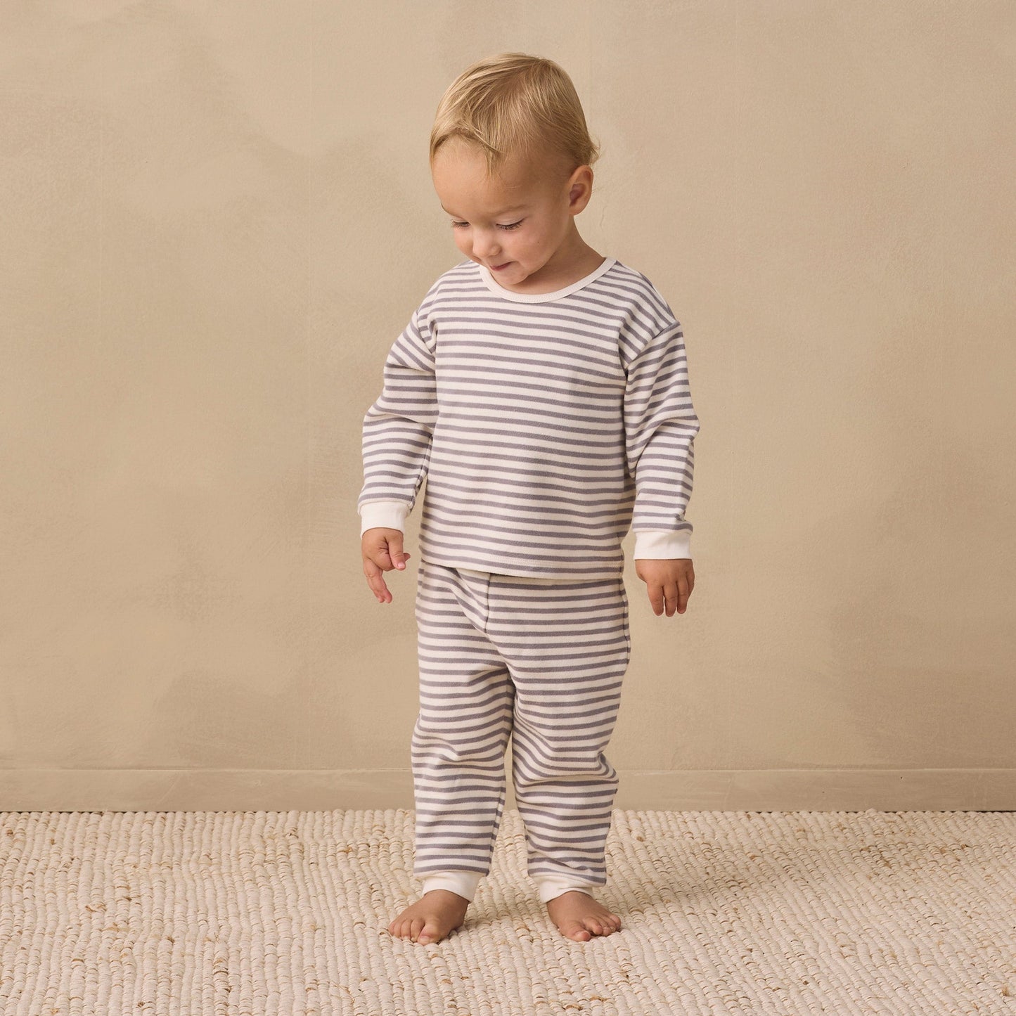 Slate Stripe Cozy Set - Quincy Mae