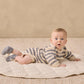 Slate Stripe Rex Romper - Quincy Mae