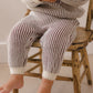 Black Cherry Stripe Chunky Knit Pant - Quincy Mae