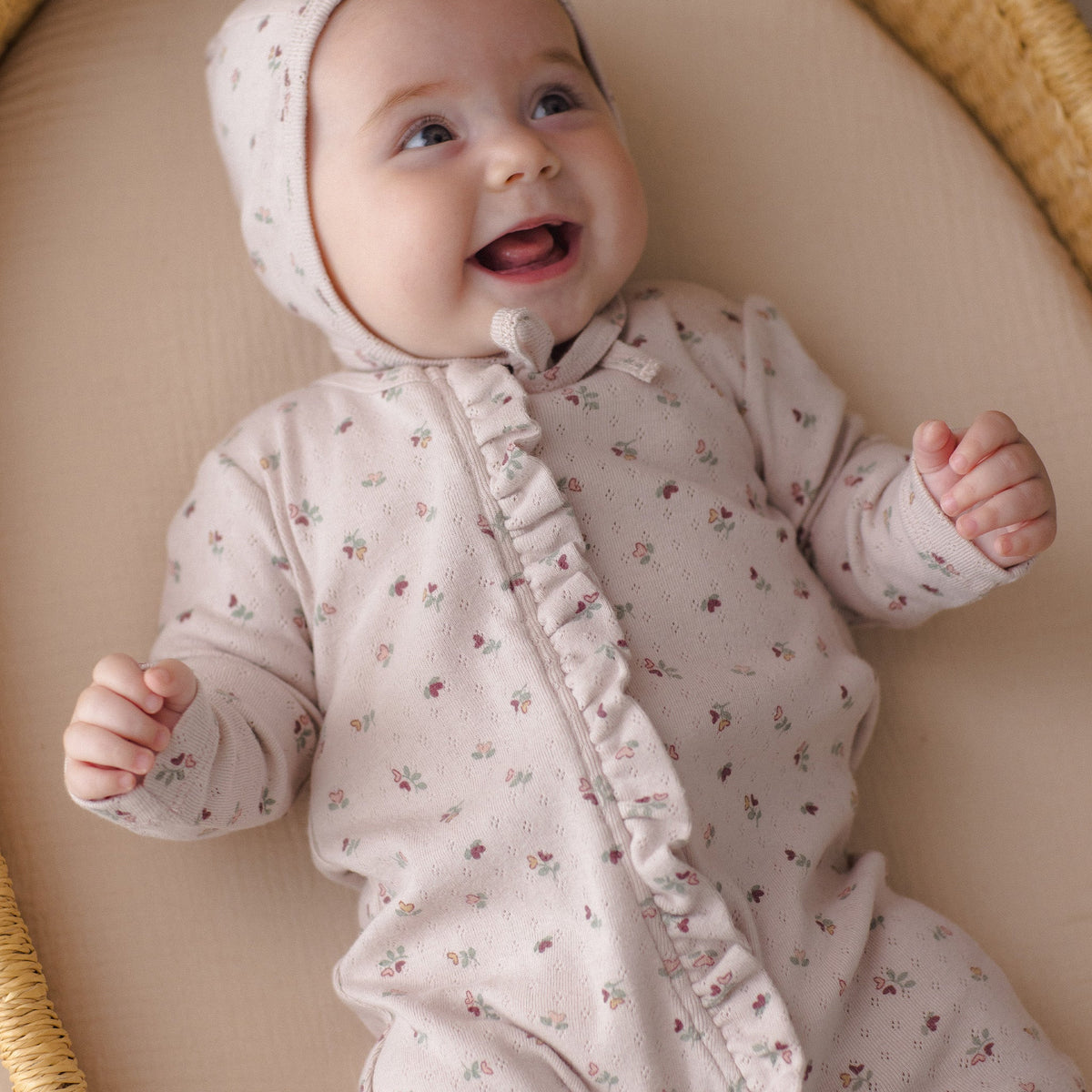 Heart Ditsy Ruffle Jumpsuit - Quincy Mae