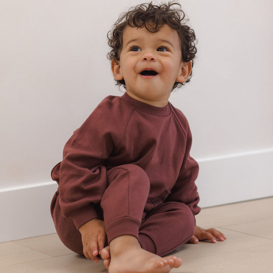 Black Cherry Pocket Sweatshirt - Quincy Mae