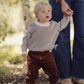 Black Cherry Stripe Relaxed Knit Sweater - Quincy Mae