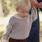 Black Cherry Stripe Relaxed Knit Sweater - Quincy Mae