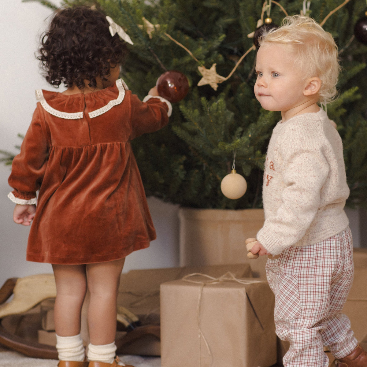 Redwood Velour Dress - Quincy Mae