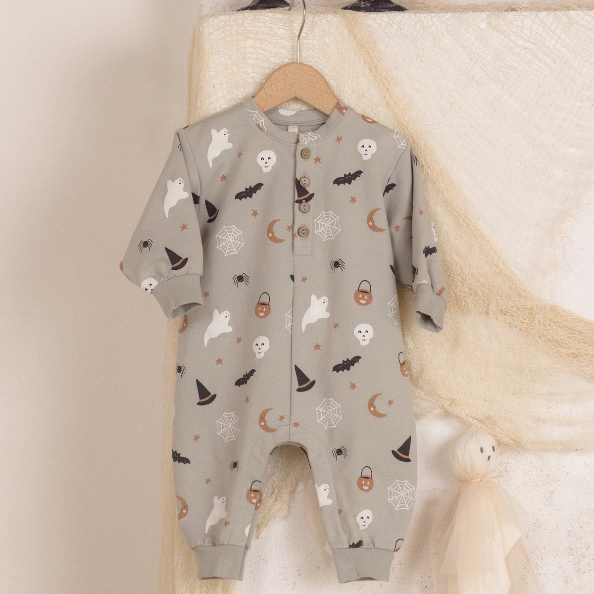 Halloween Things Fleece Jumpsuit - Quincy Mae