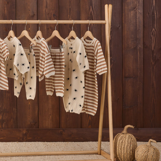 Bitsy Spider Waffle Long Sleeve Jumpsuit - Quincy Mae