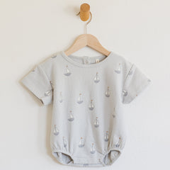 Sailboats Relaxed Bubble Romper  - Quincy Mae