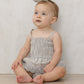 Sage Gingham Smocked Skirted Romper - Quincy Mae