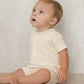 Natural Waffle Romper - Quincy Mae