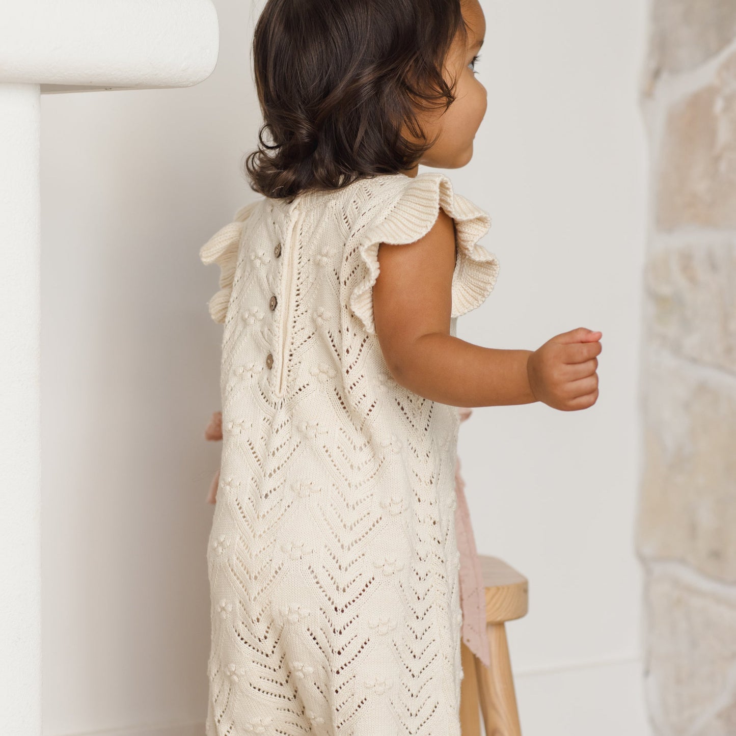 Natural Mira Knit Romper - Quincy Mae