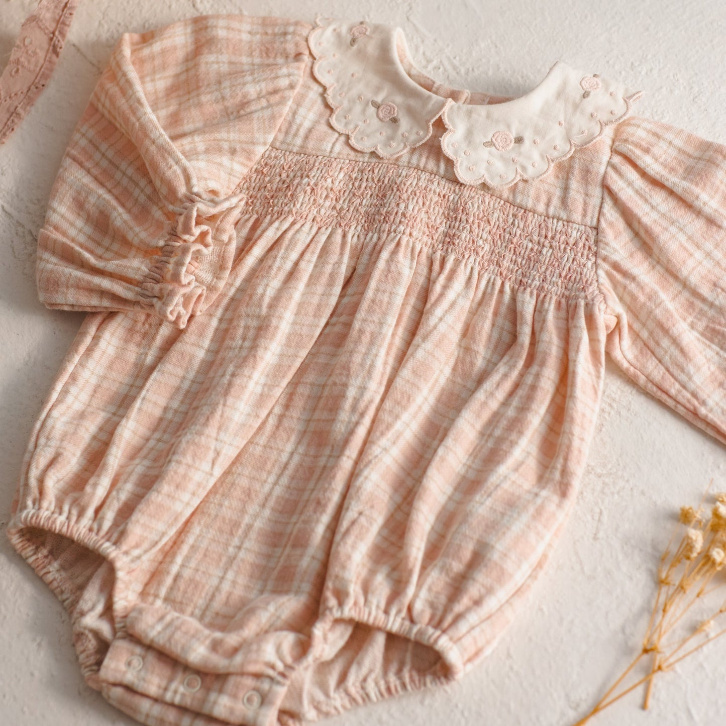 Pink Plaid Callie Romper - Quincy Mae