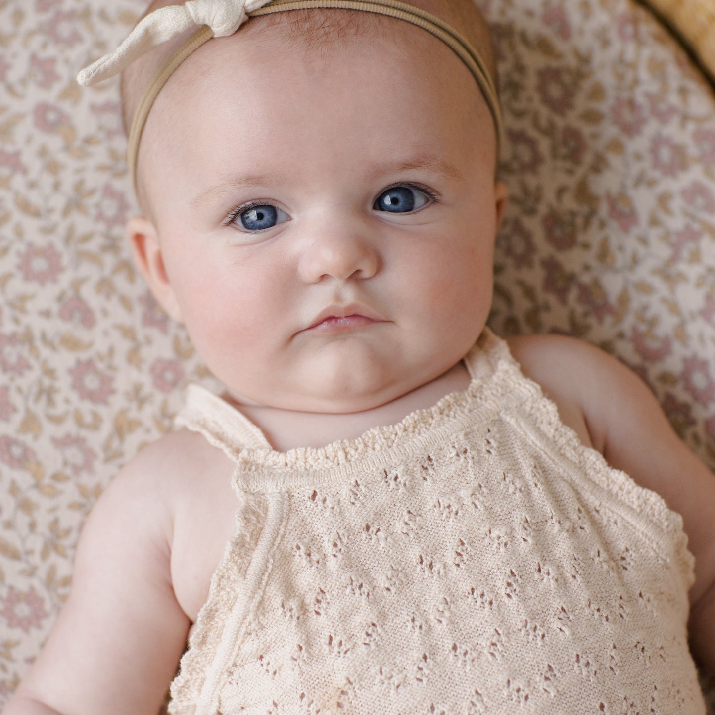 Ecru Annie Knit Romper - Quincy Mae