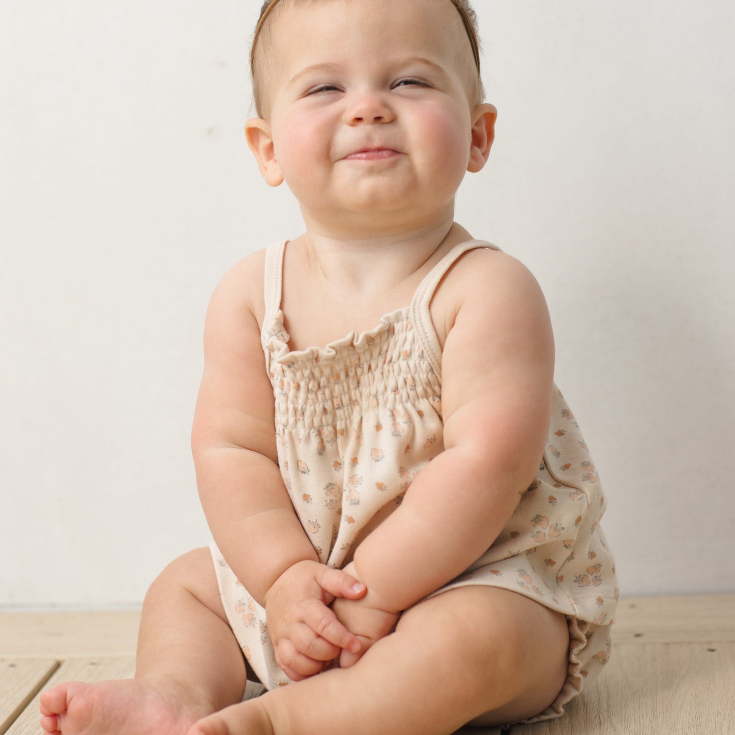 Strawberries Smocked Tank + Bloomers - Quincy Mae
