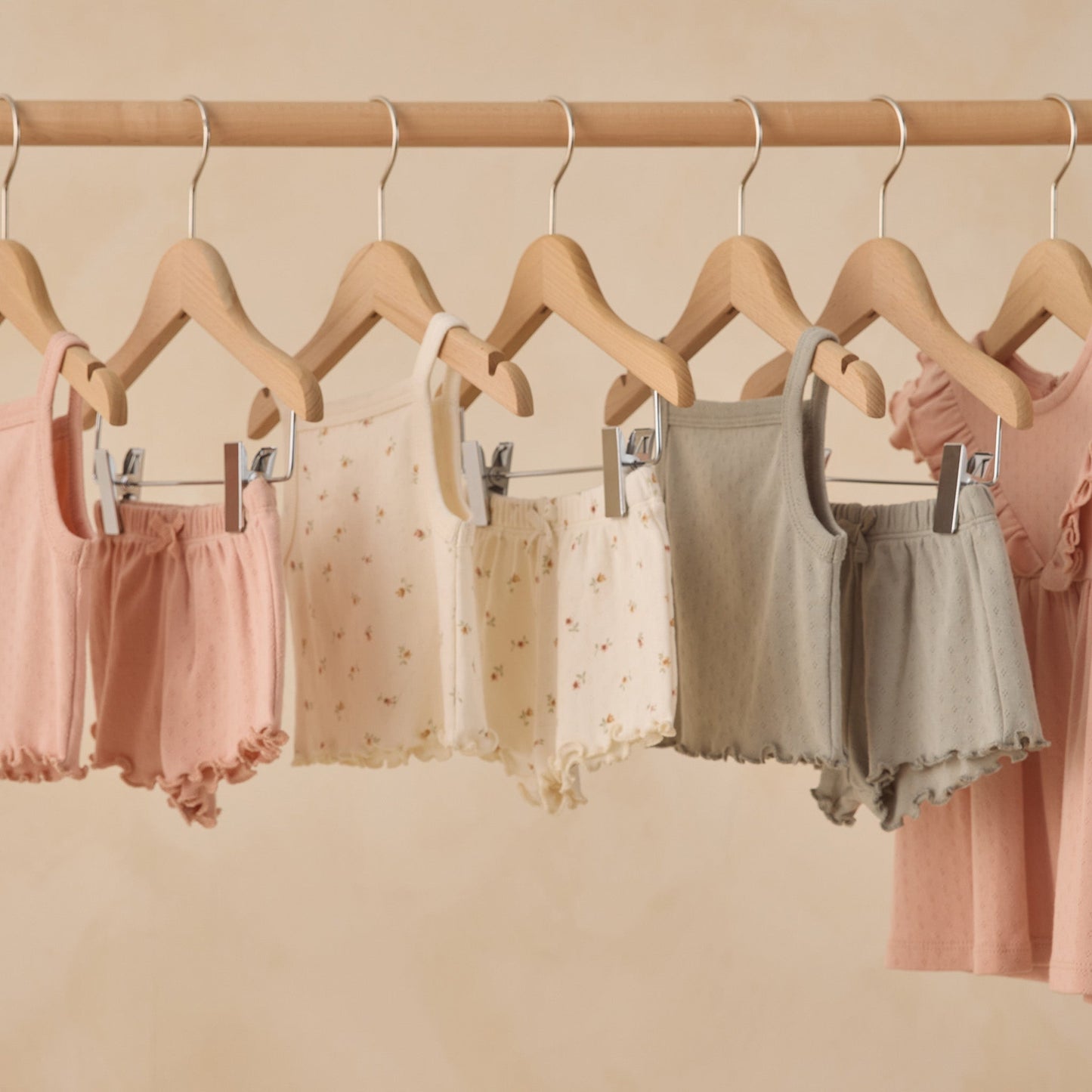 Petit Fleur Pointelle Tank + Shortie Set - Quincy Mae