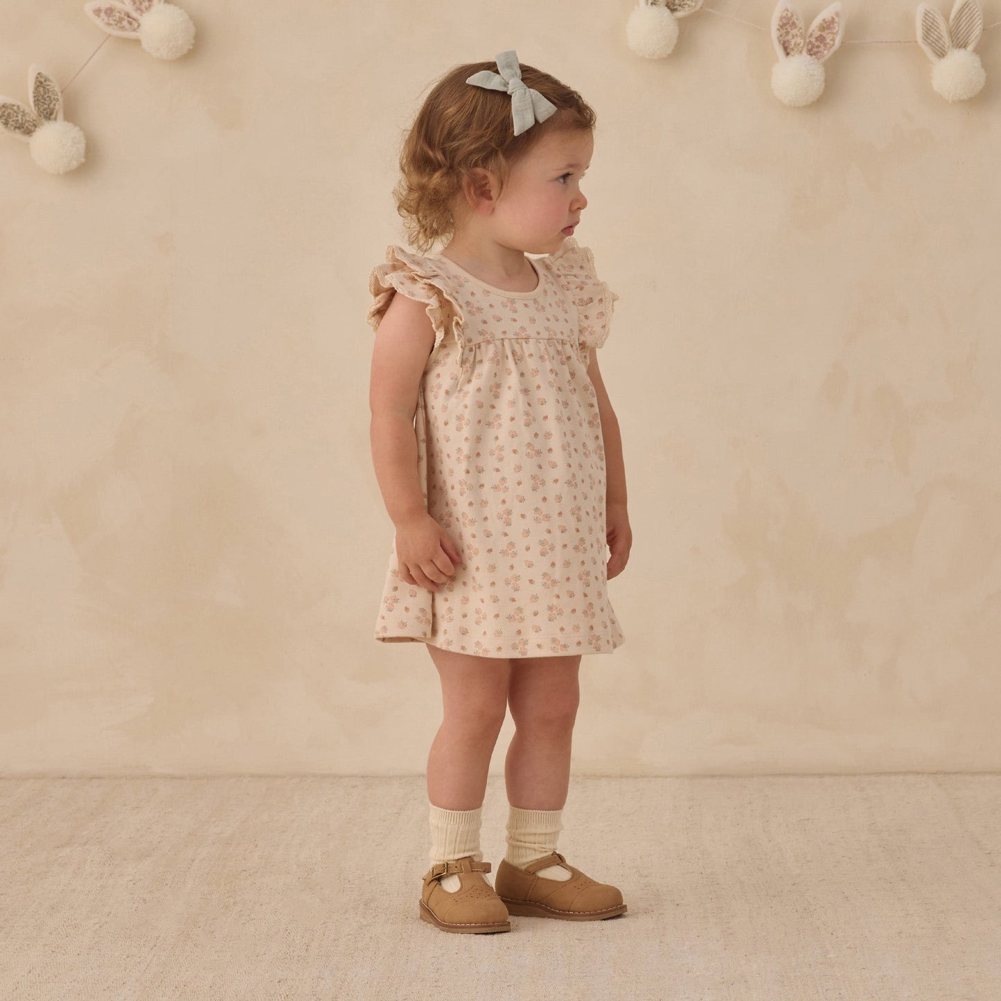 Strawberries Flutter Dress - Quincy Mae