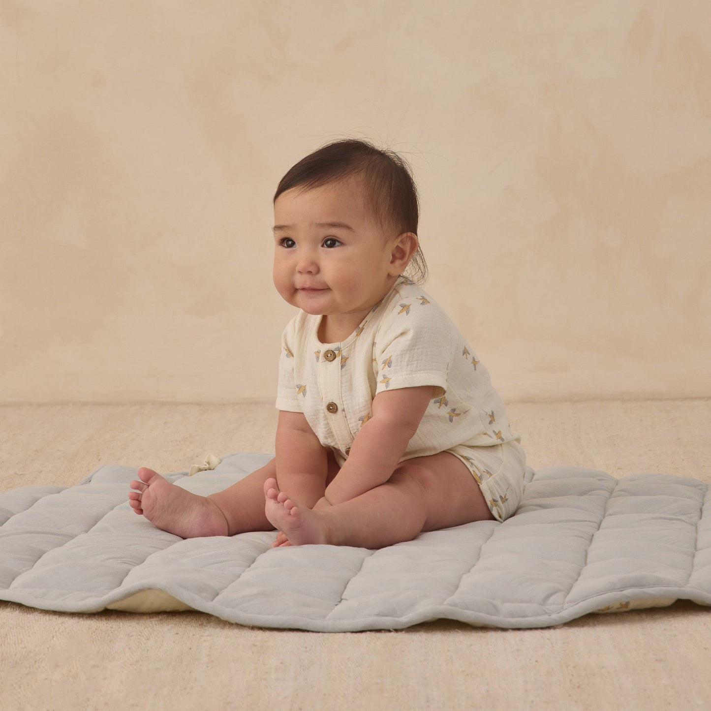 Birds Woven Romper - Quincy Mae