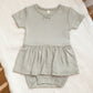Sage Pointelle Skirted Bodysuit - Quincy Mae