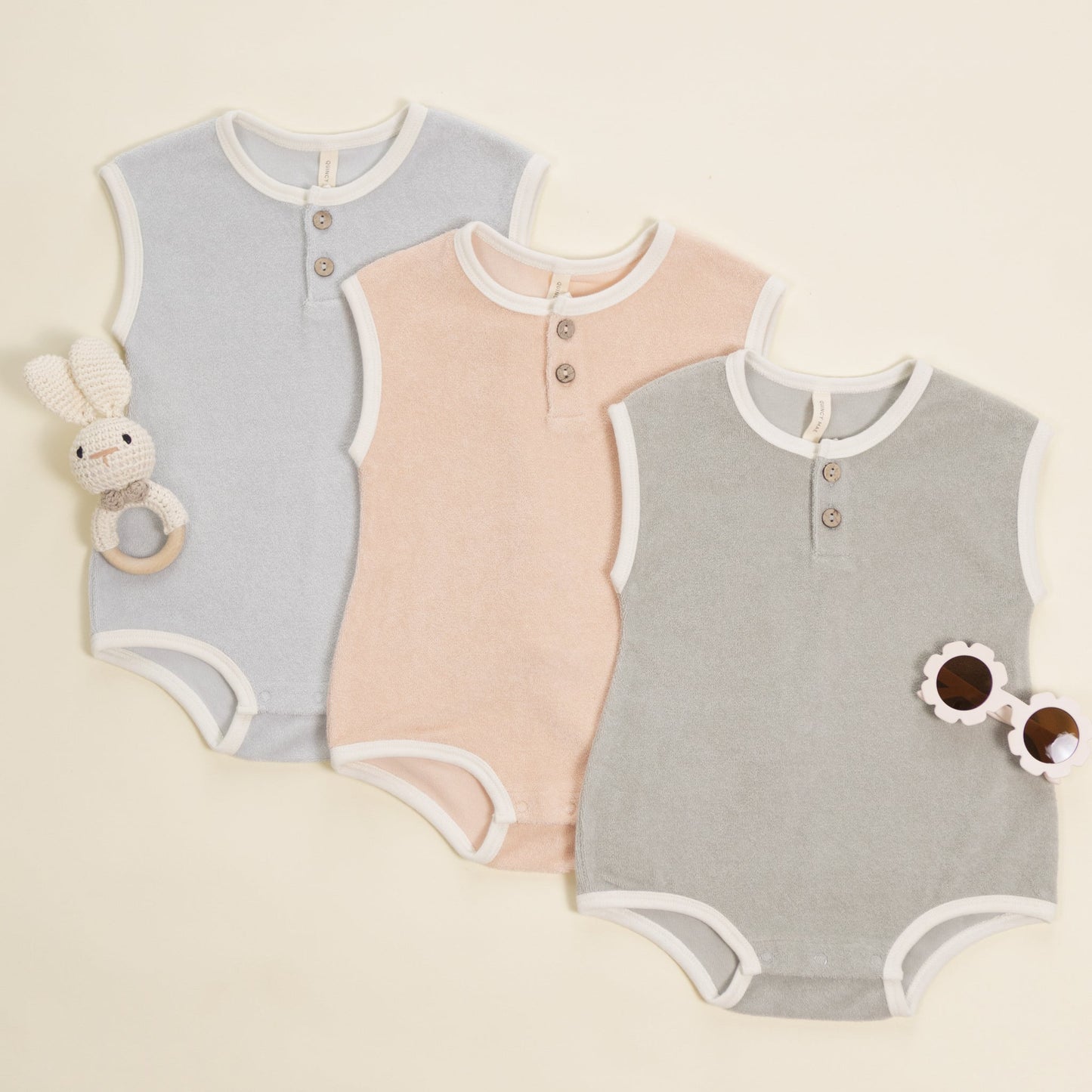 Sage Terry Cloth Romper - Quincy Mae