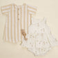 Summer Stripe Woven Romper - Quincy Mae
