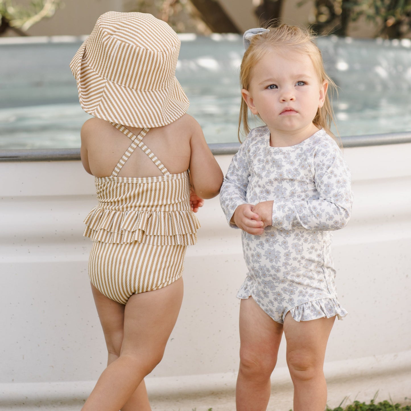 Blue Floral Olivia Rashguard - Quincy Mae