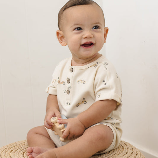 Race Car Short Sleeve One Piece - Quincy Mae