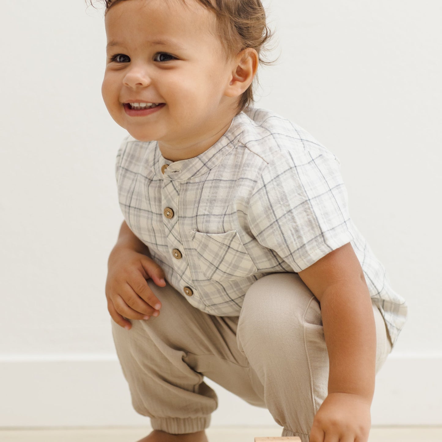 Blue Plaid Jaxson Shirt - Quincy Mae