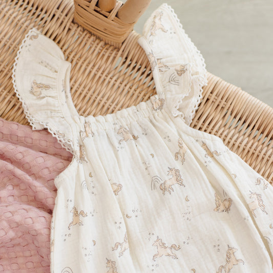 Unicorns Bonnie Romper - Quincy Mae