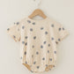 Blueberries Relaxed Bubble Romper  - Quincy Mae