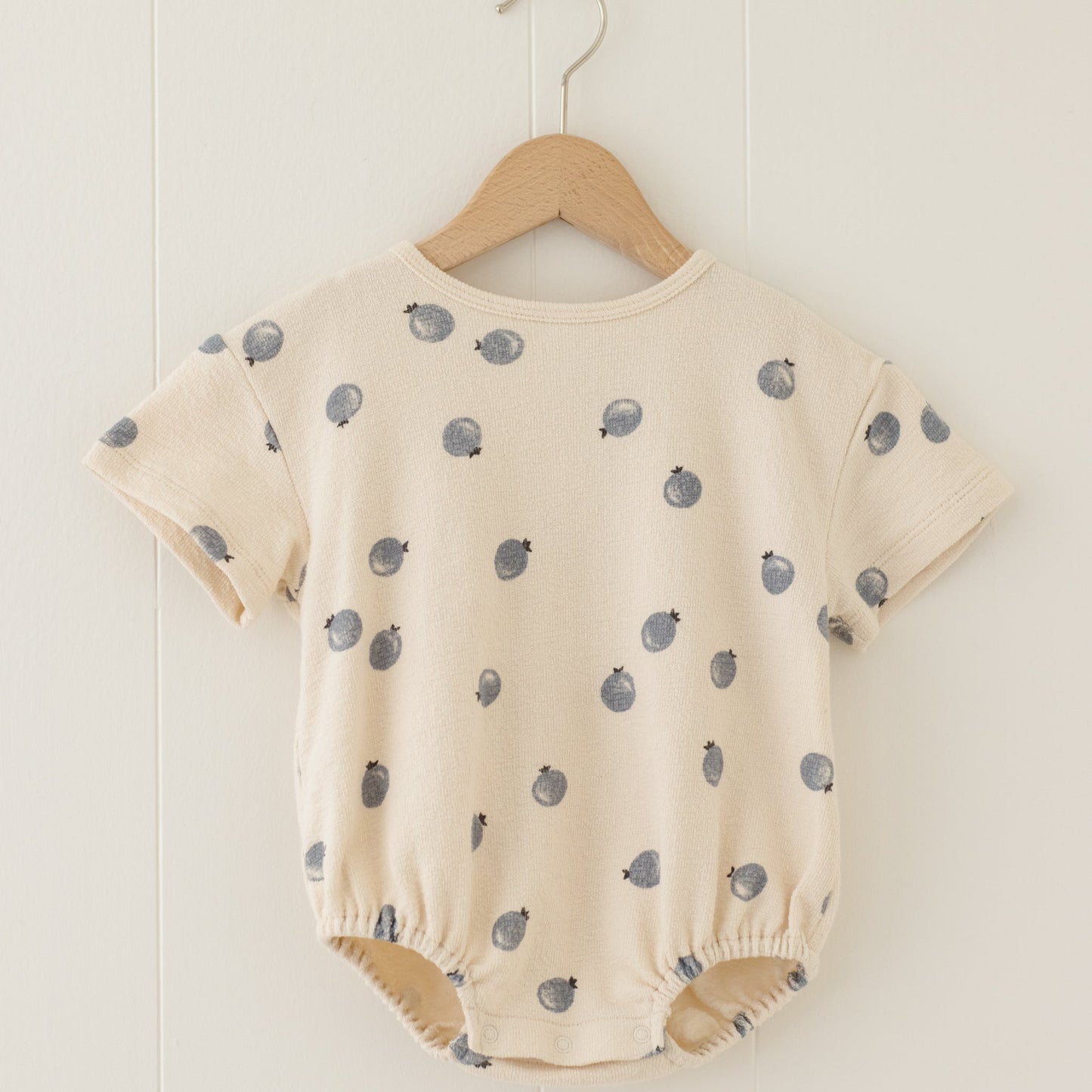 Blueberries Relaxed Bubble Romper  - Quincy Mae
