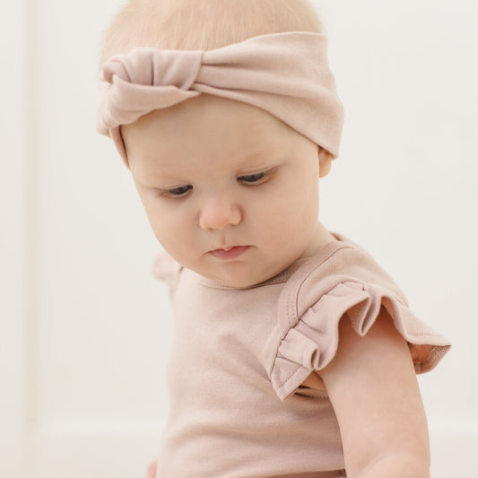 Blush Knotted Headband - Quincy Mae