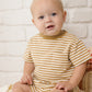 Honey Stripe Pocket Tee + Short Set - Quincy Mae