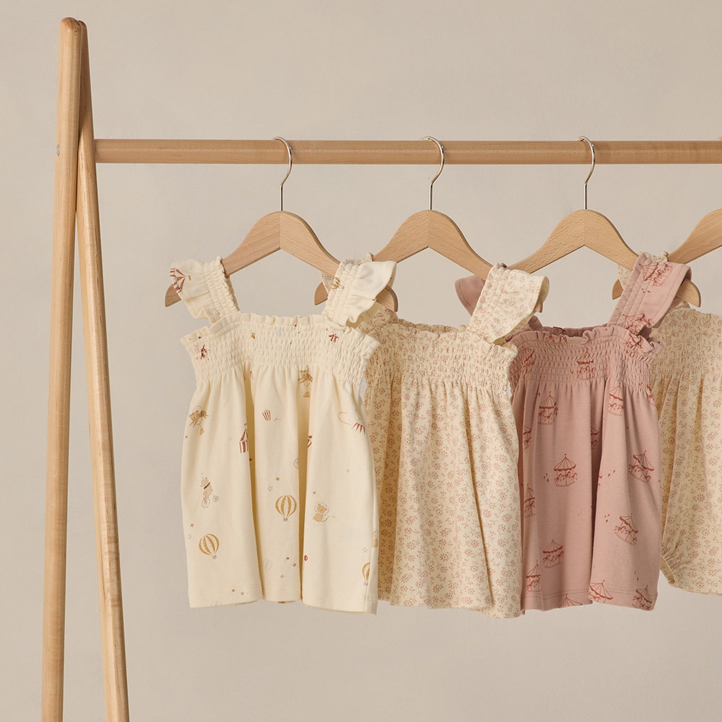 Carnival Smocked Jersey Dress - Quincy Mae