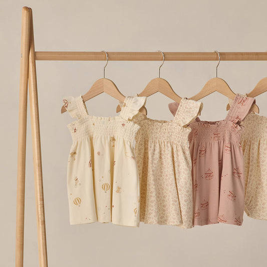 Carnival Smocked Jersey Dress - Quincy Mae