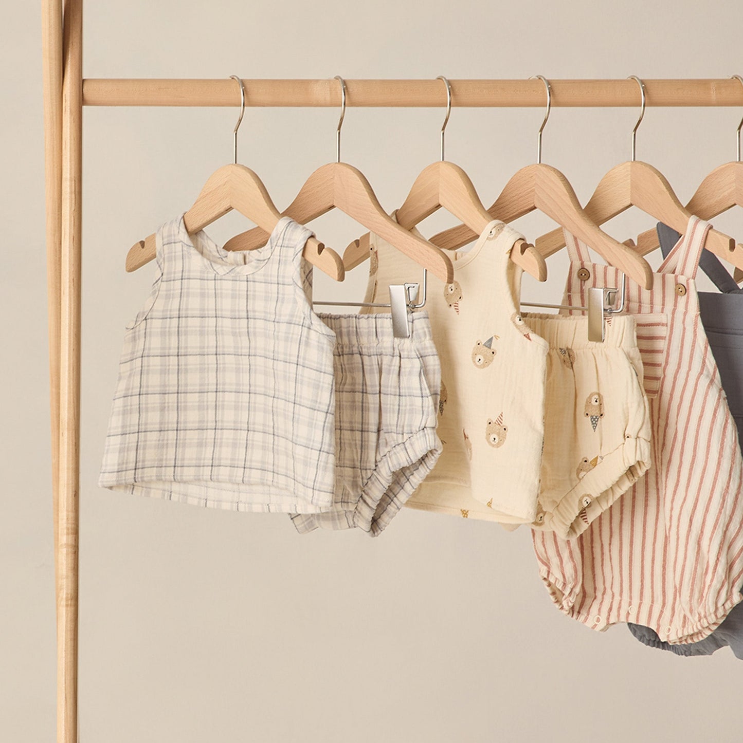 Blue Plaid Woven Tank + Short Set - Quincy Mae