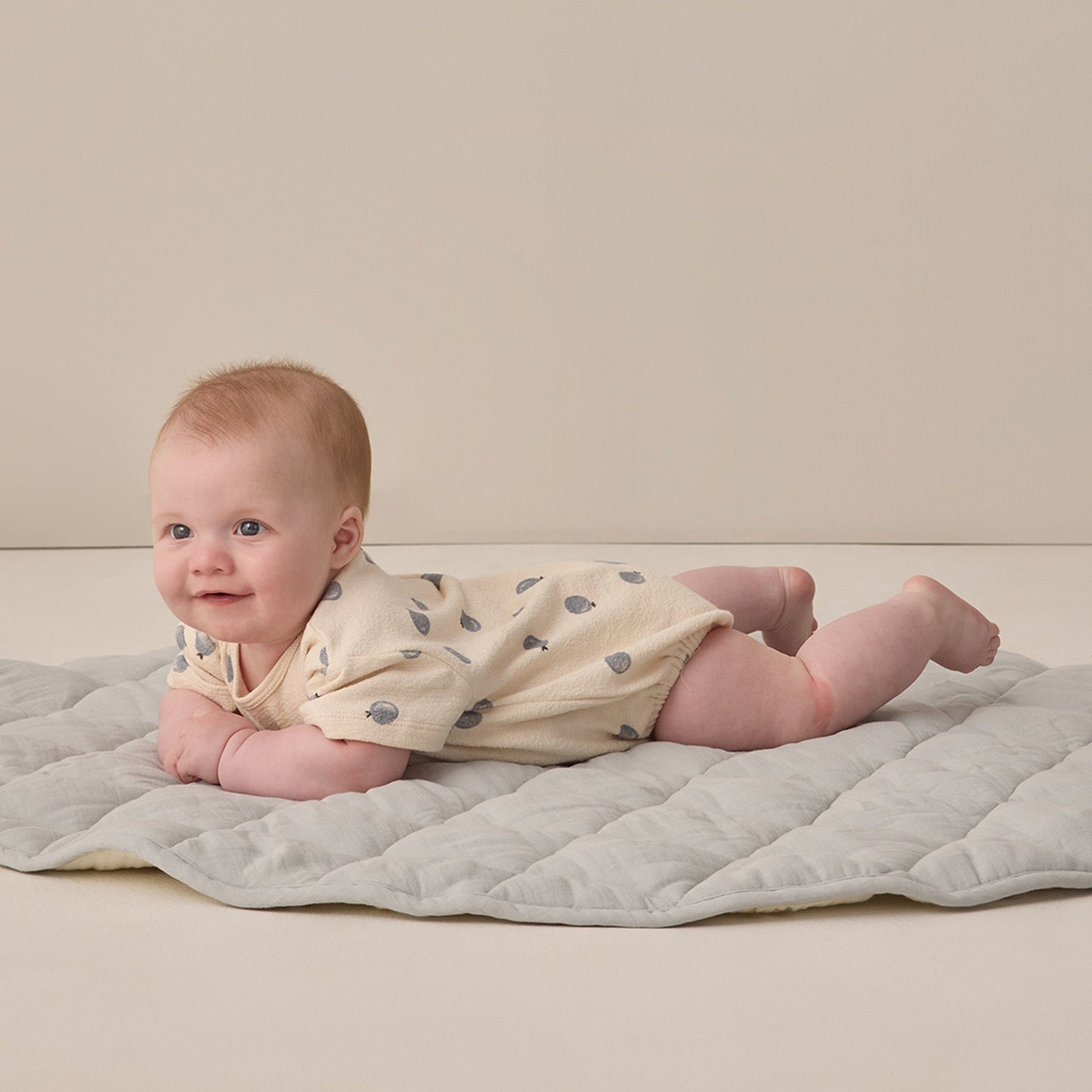 Blueberries Relaxed Bubble Romper  - Quincy Mae