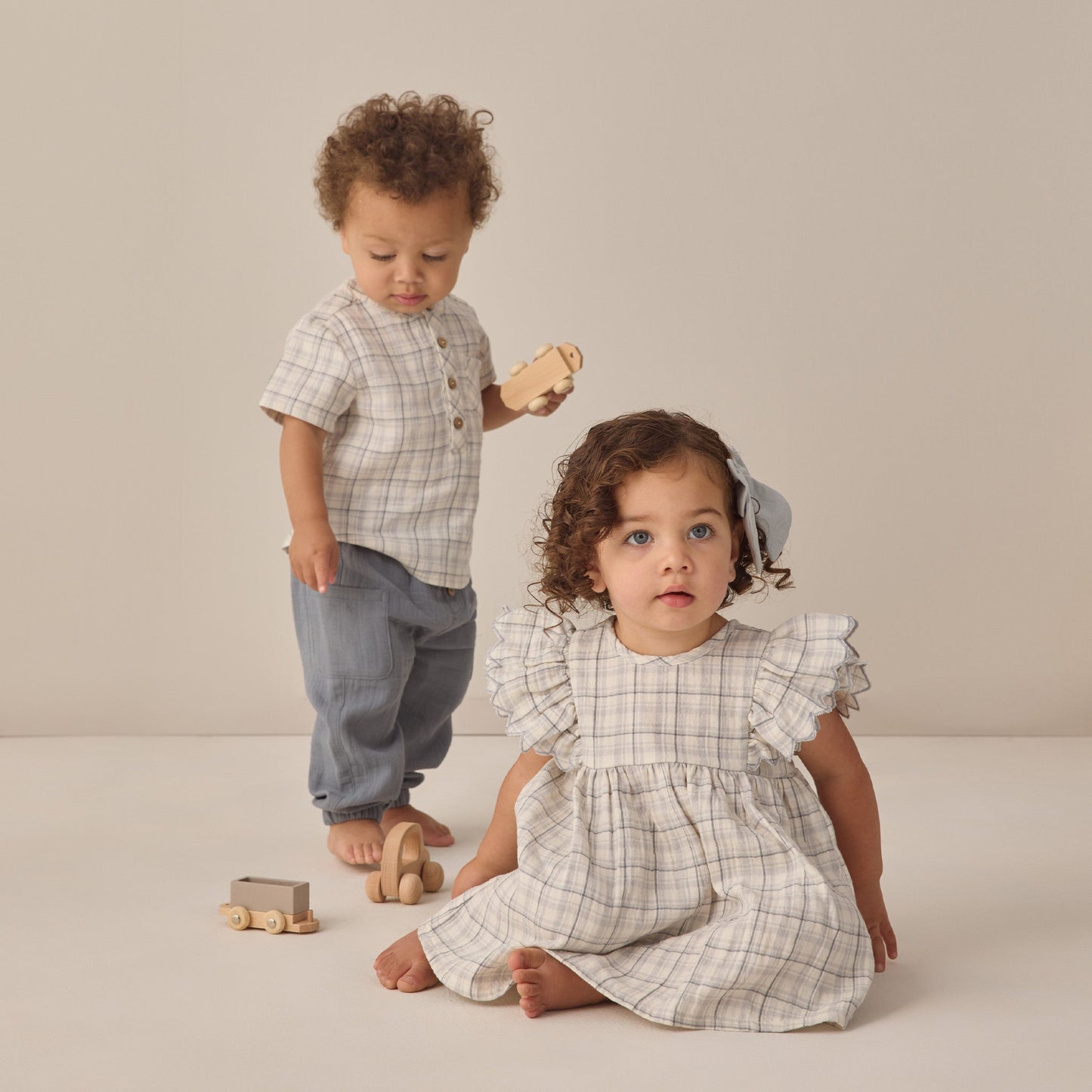 Blue Plaid Jaxson Shirt - Quincy Mae