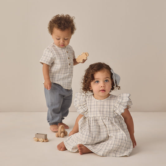 Blue Plaid Jaxson Shirt - Quincy Mae