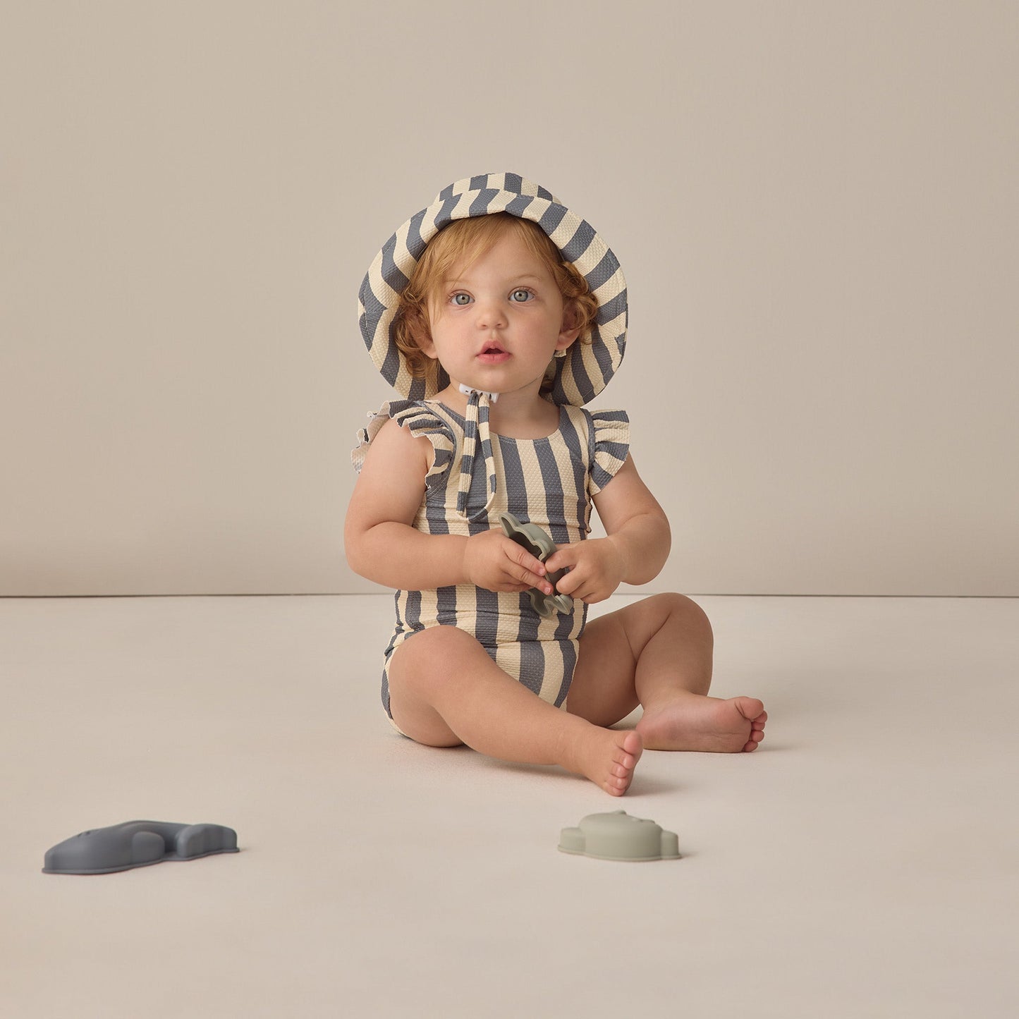 Ocean Retro Stripe Scoop Back Swimsuit - Quincy Mae