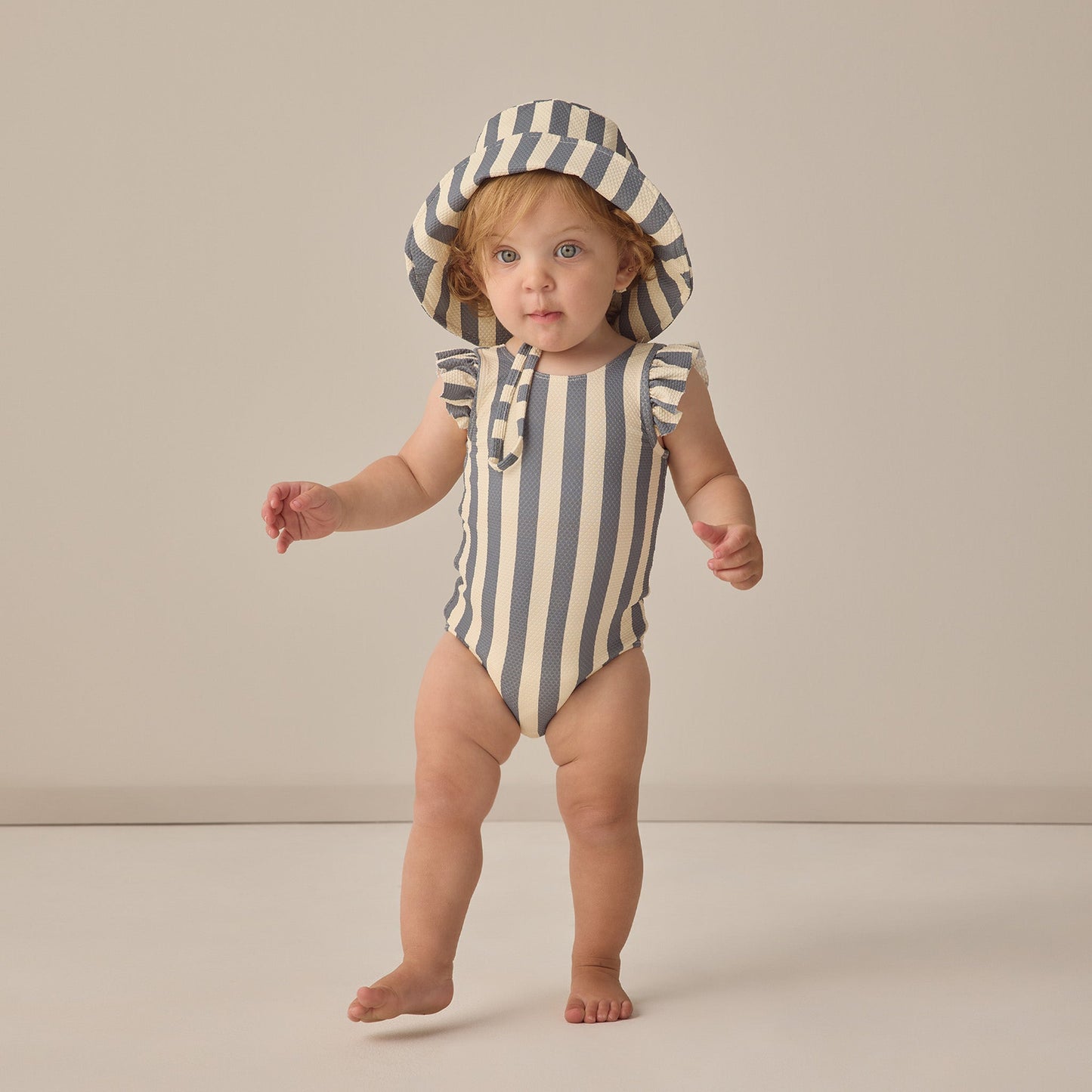 Ocean Retro Stripe Scoop Back Swimsuit - Quincy Mae