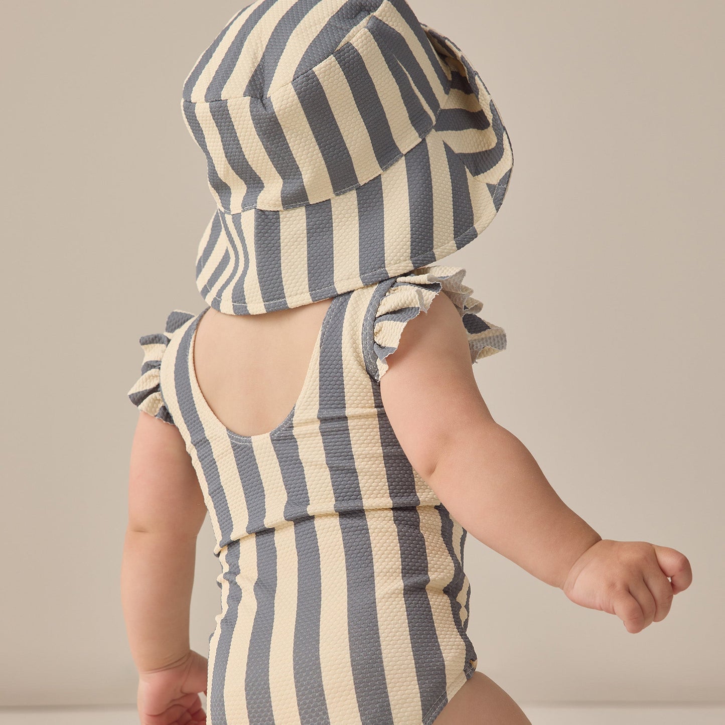 Ocean Retro Stripe Scoop Back Swimsuit - Quincy Mae