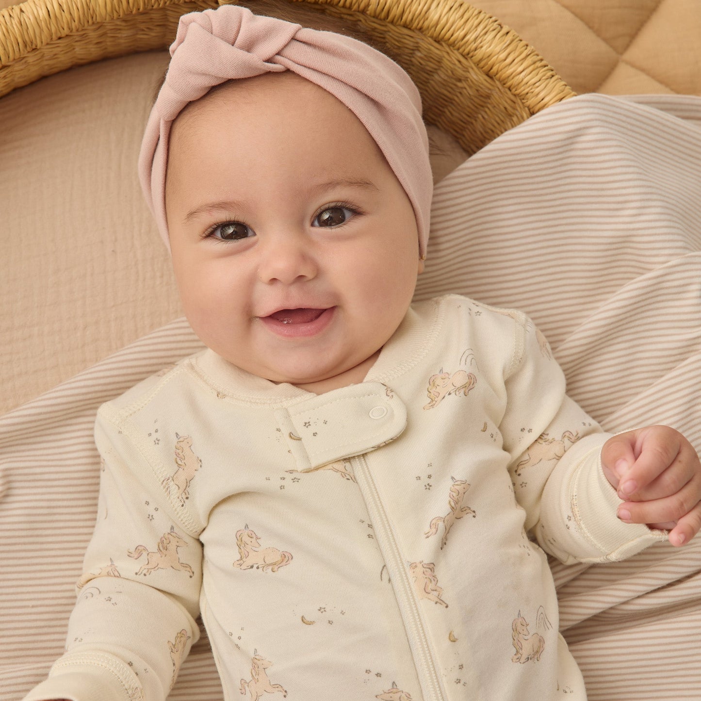 Blush Knotted Headband - Quincy Mae