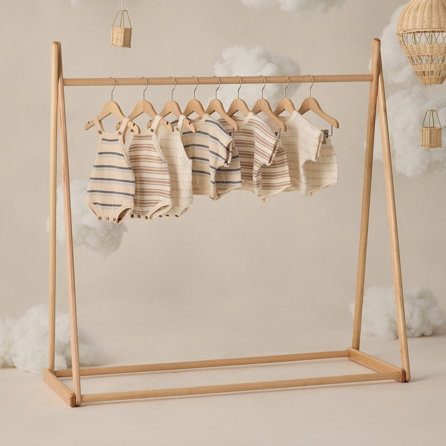 Oat Stripe Relaxed Summer Knit Set - Quincy Mae