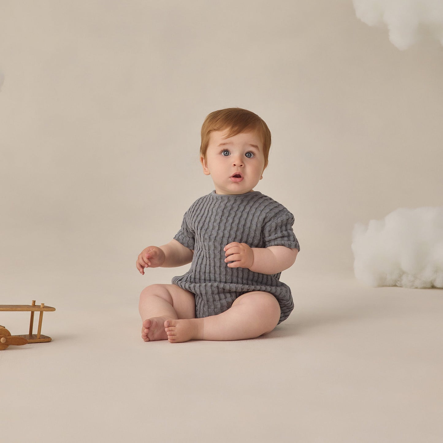 Ocean Relaxed Bubble Romper - Quincy Mae