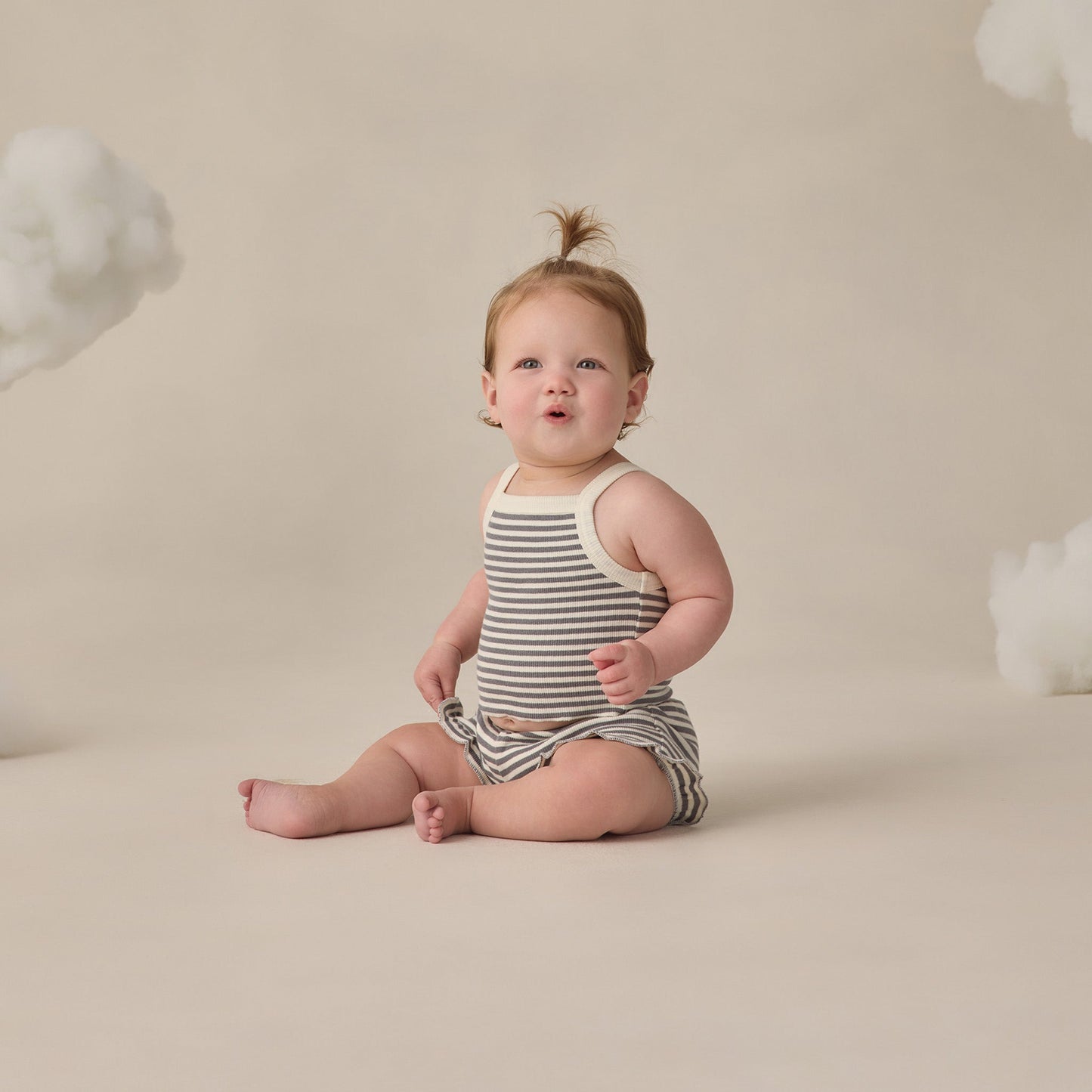Ocean Stripe Evie Tank + Shortie Set - Quincy Mae