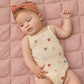 Confetti Hearts Waffle Cinch Romper - Quincy Mae
