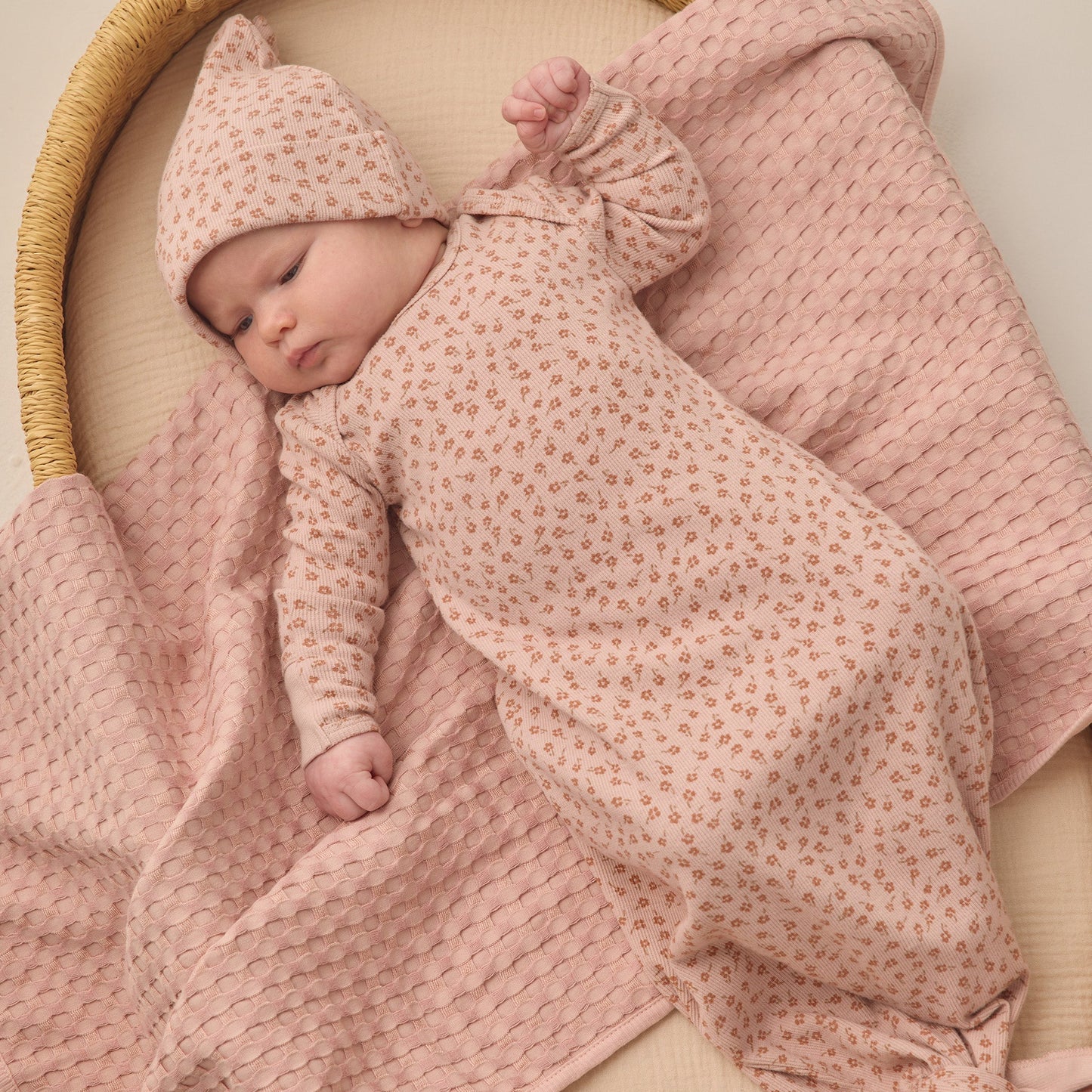 Posy Knotted Gown + Hat Set - Quincy Mae