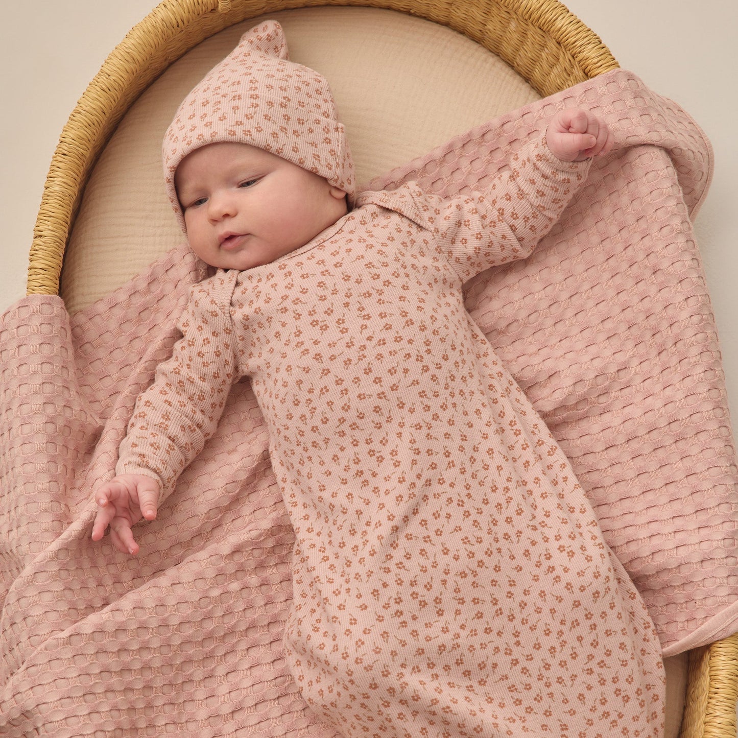 Posy Knotted Gown + Hat Set - Quincy Mae