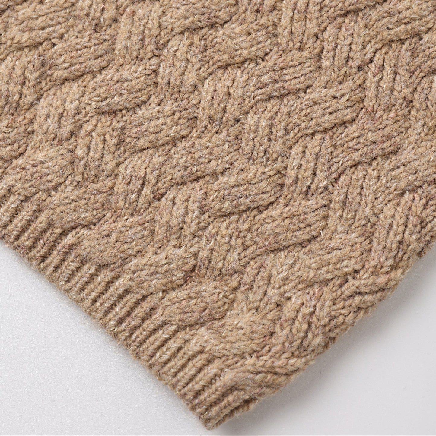 Heathered Almond Knit Sweater - Quincy Mae