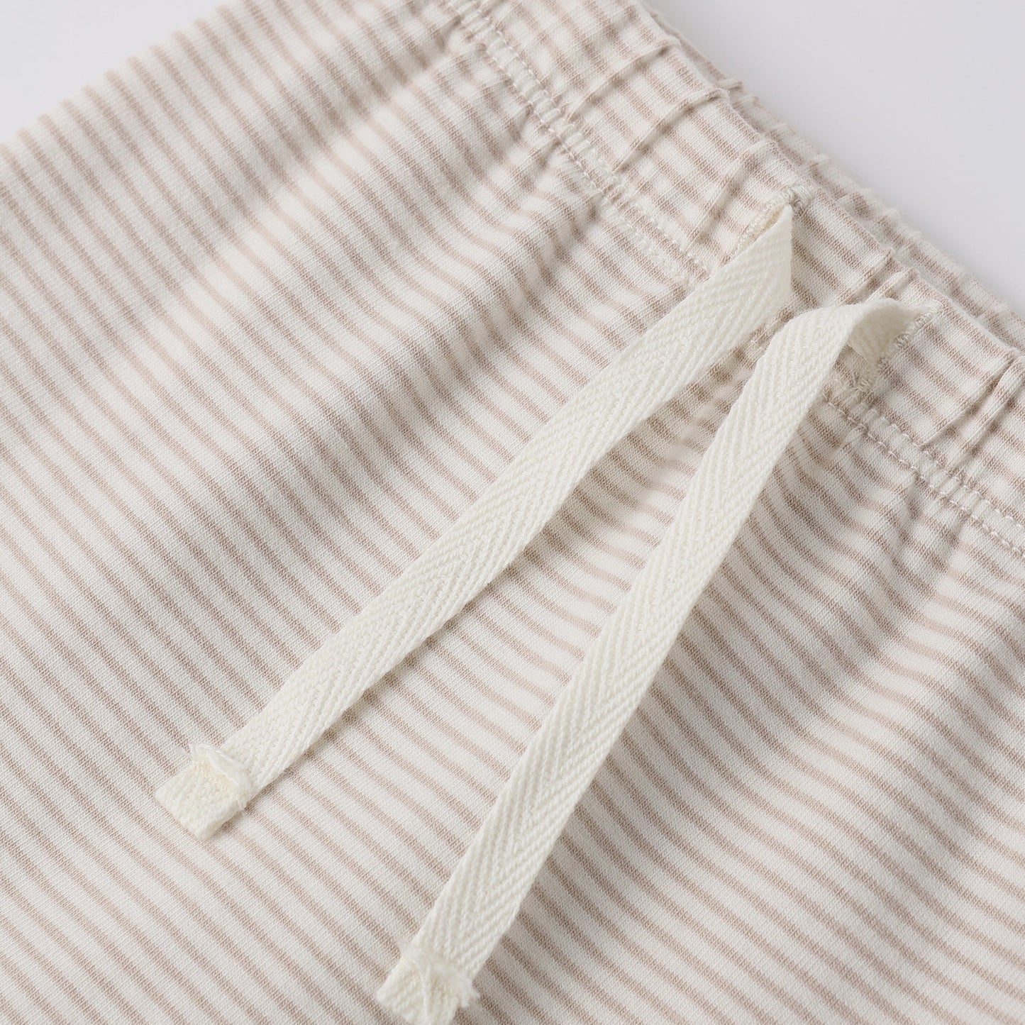 Oat Micro Stripe Wrap Top + Pant - Quincy Mae