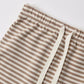 Almond Stripe Wrap Top + Pant - Quincy Mae